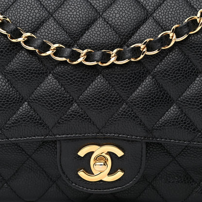 Chanel Caviar Quilted Medium Double Flap Black 8 of 12
