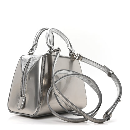 Givenchy Patent Nano Antigona Cube Bag Silver 3 of 9