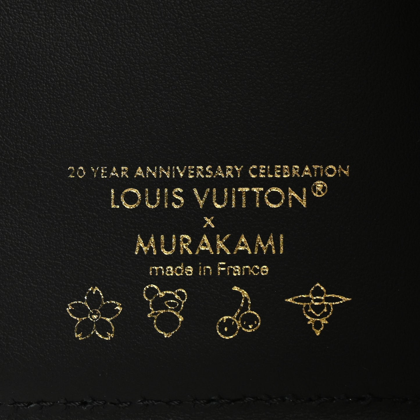 LV X TM Lambskin Embossed Monogram Multicolor Lou Coussin Wallet Black