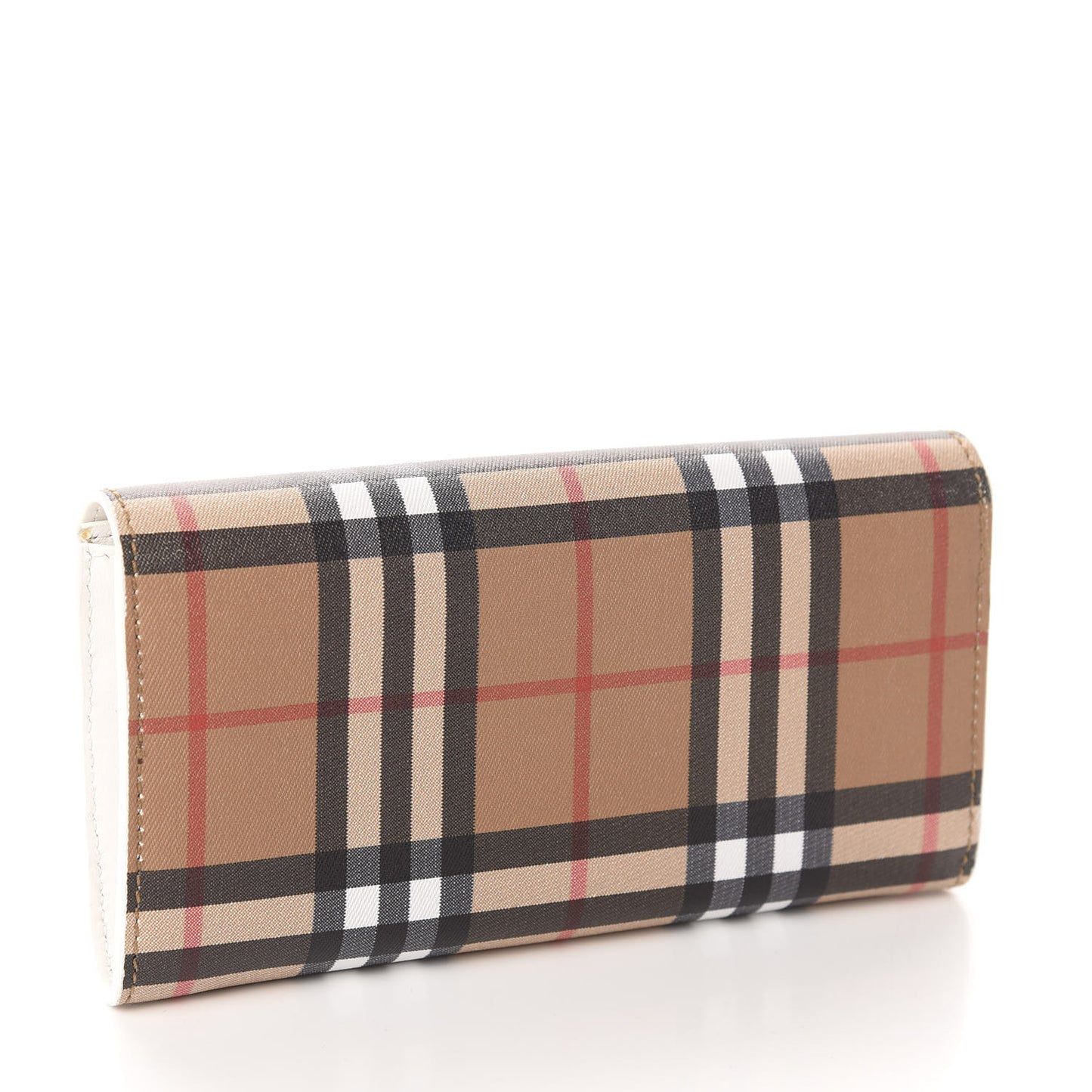 Vintage Check Continental Wallet White