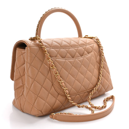Chanel Caviar Quilted Small Coco Chain Handle Flap Brown 3 of 10