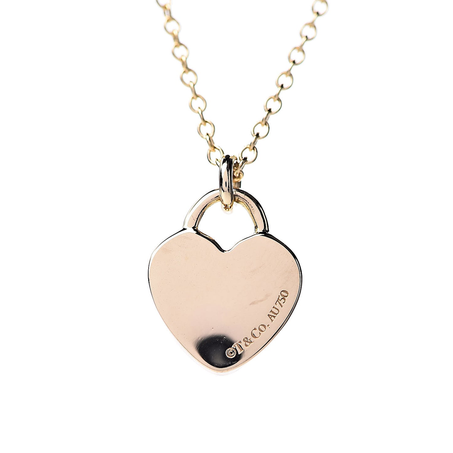 18K Yellow Gold Diamond Heart Locket Pendant Necklace