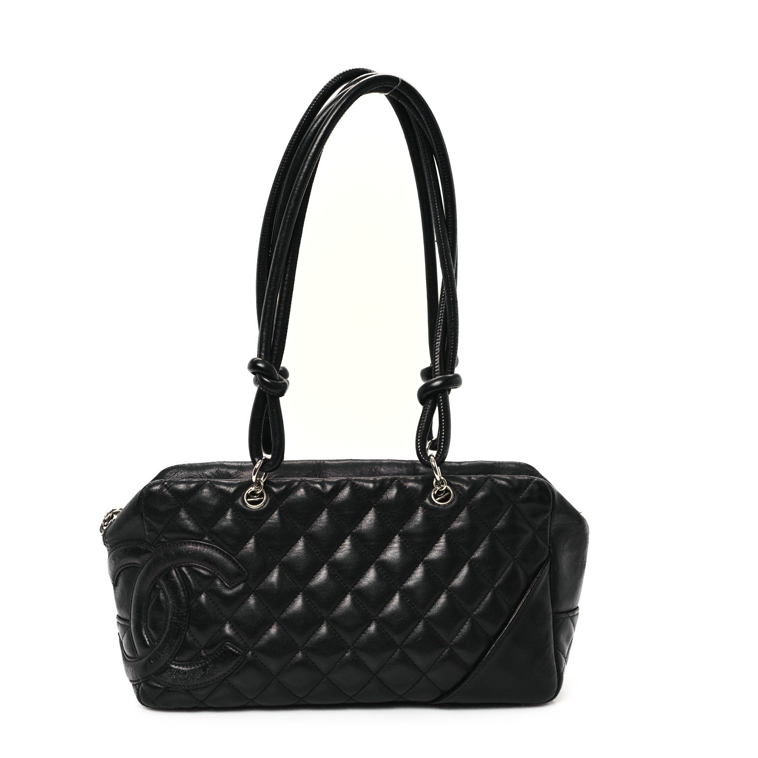 Chanel Calfskin Quilted Large Cambon Bowler Black 1 of 12