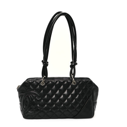 Chanel Calfskin Quilted Large Cambon Bowler Black 1 of 12