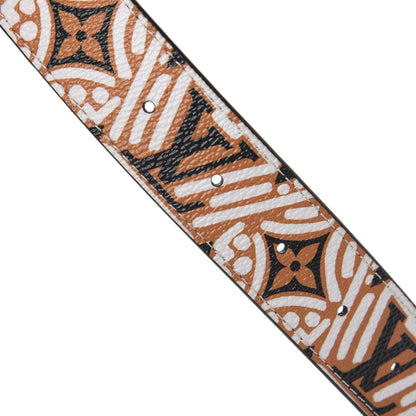 Louis Vuitton Monogram Crafty 30mm Iconic Reversible Belt 85 34 Caramel Cream Black 3 of 5