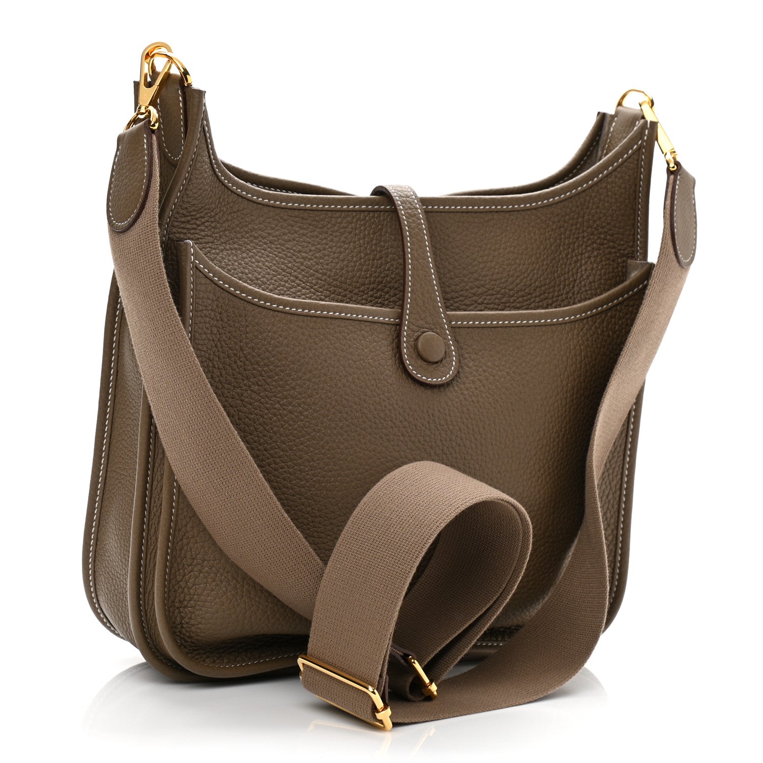 Hermes Taurillon Clemence Evelyne III PM Etoupe 2 of 10