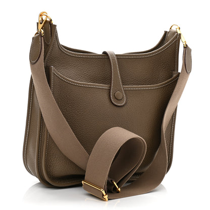 Hermes Taurillon Clemence Evelyne III PM Etoupe 2 of 10