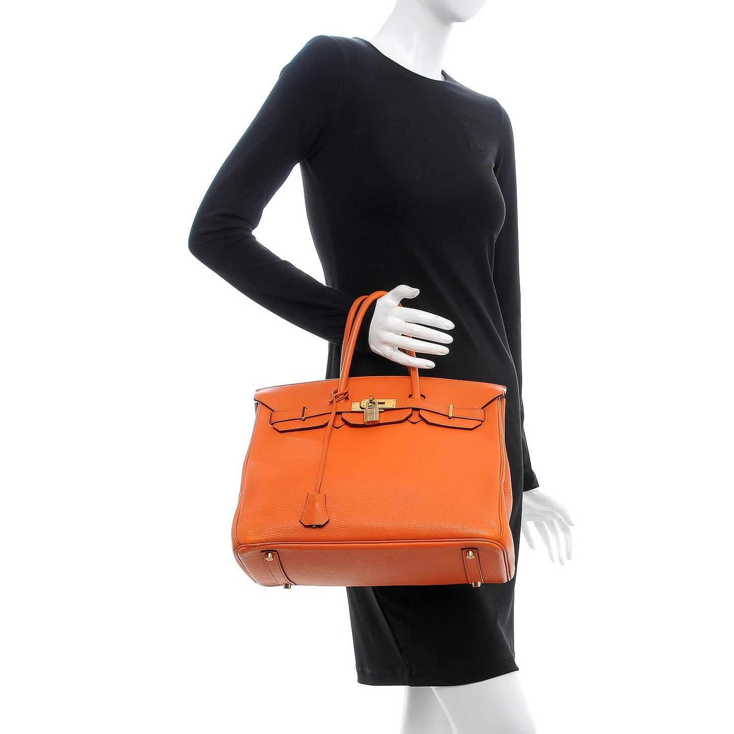 Taurillon Clemence Birkin 35 Orange