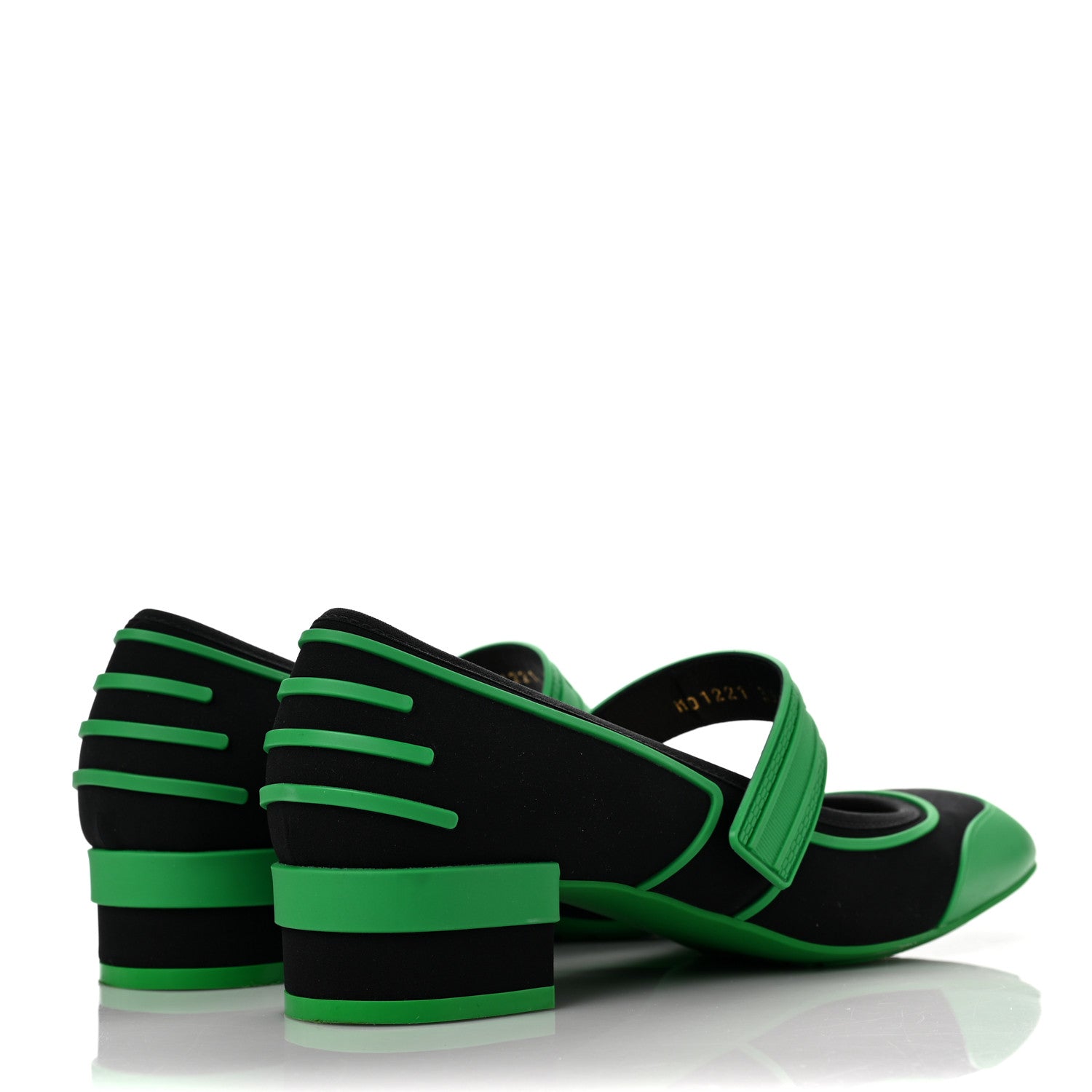Christian Dior Neoprene Rubber Dior Roller Ballerina Flat 39.5 Black Green 4 of 12