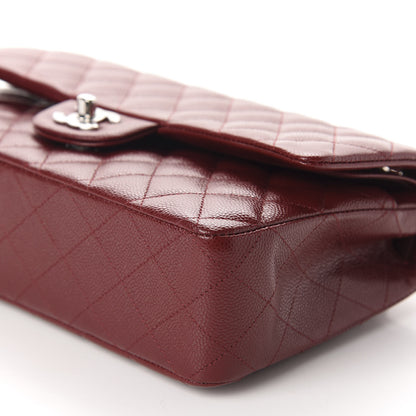 Chanel Caviar Quilted Medium Double Flap Dark Red 7 of 11