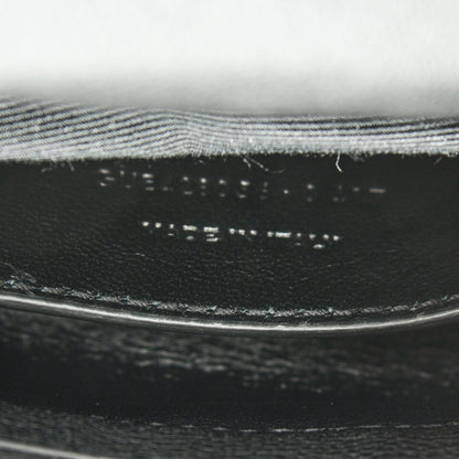 Saint Laurent Sheepskin Matelasse Chevron Monogram Medium College Bag Black 8 of 8