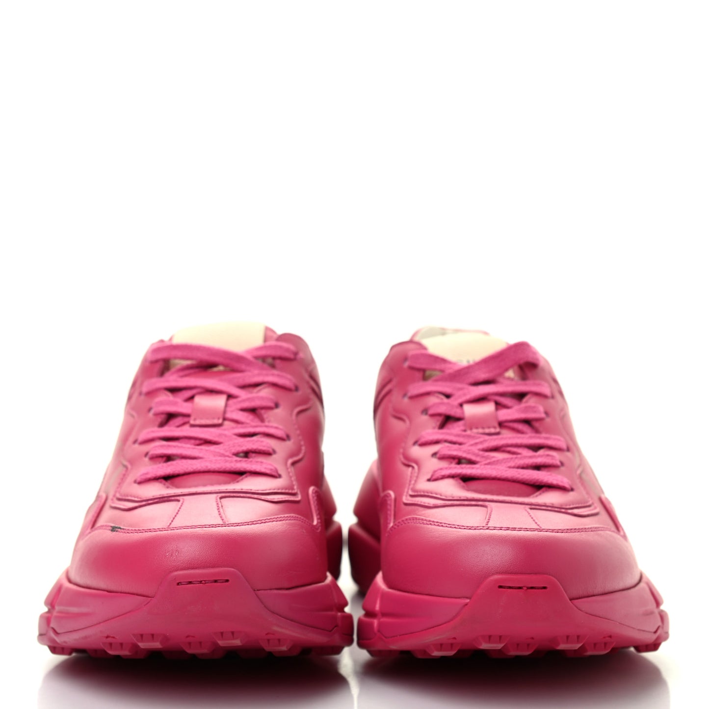 Calfskin Logo Womens Rhyton Sneakers 37.5 Box Pink
