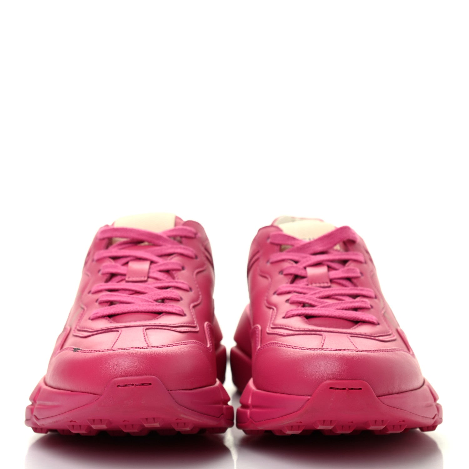 Gucci Calfskin Logo Womens Rhyton Sneakers 37.5 Box Pink 2 of 11