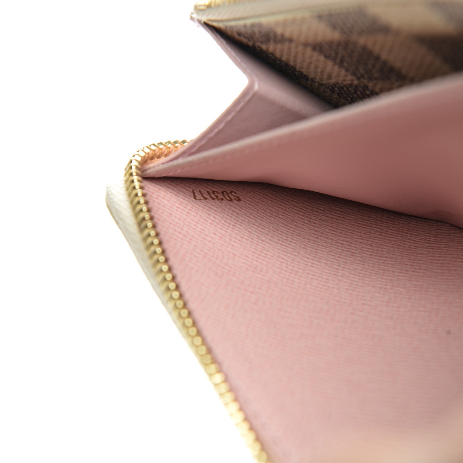 Louis Vuitton Damier Azur Clemence Wallet Rose Ballerine 7 of 7