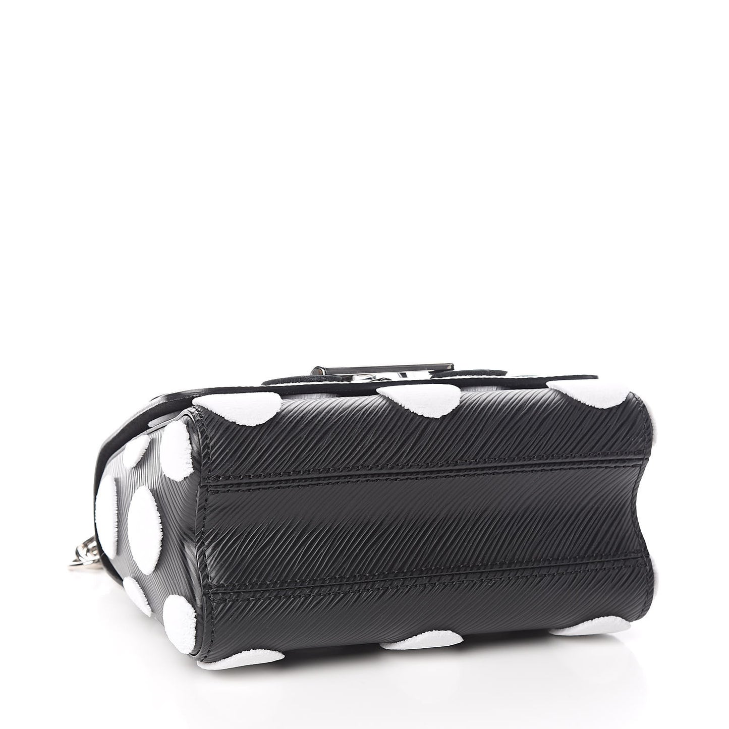 Epi Polka Dots Twist Shoulder Bag PM White Black