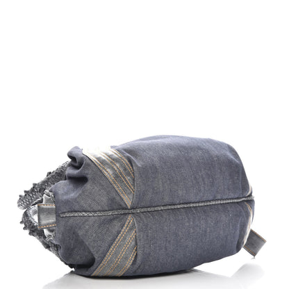 Fendi Denim Spalmati Woven Spy Bowler Blue 4 of 7