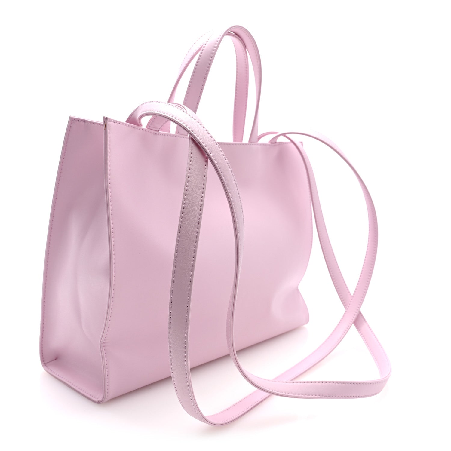 Telfar Vegan Leather Medium Shopping Bag Bubblegum 3 of 9