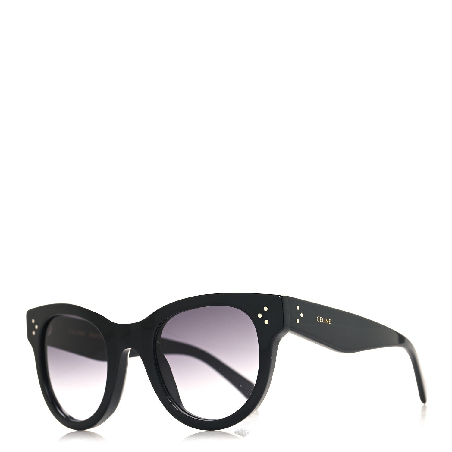Celine Acetate Round Sunglasses CL4003IN Black 1 of 7