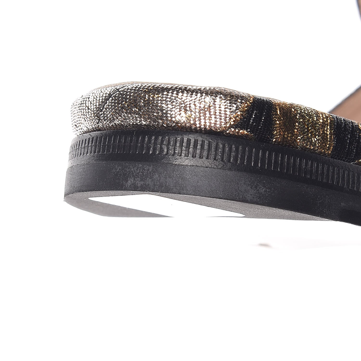Gucci Jacquard Floral Womens Princetown Slippers 37 Oro Black 10 of 10