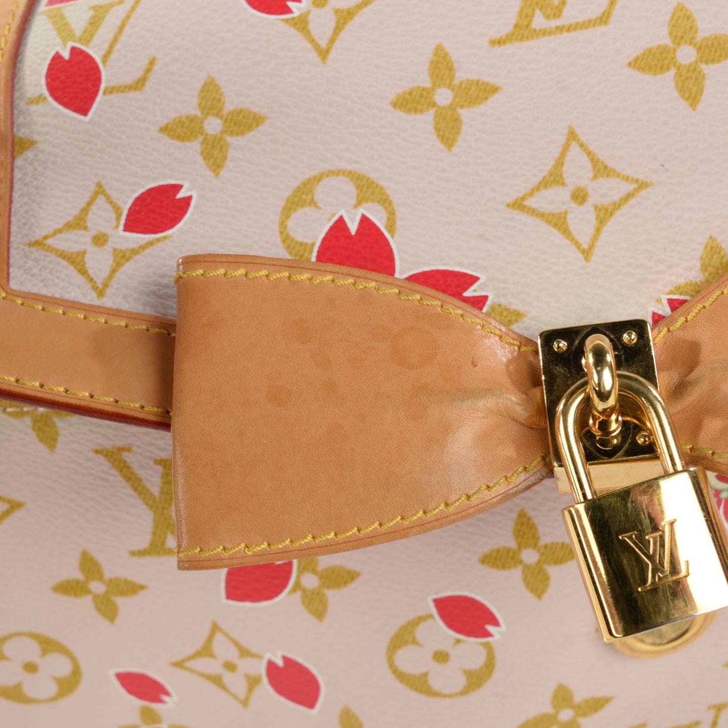 Monogram Cherry Blossom Sac Retro Bag Red