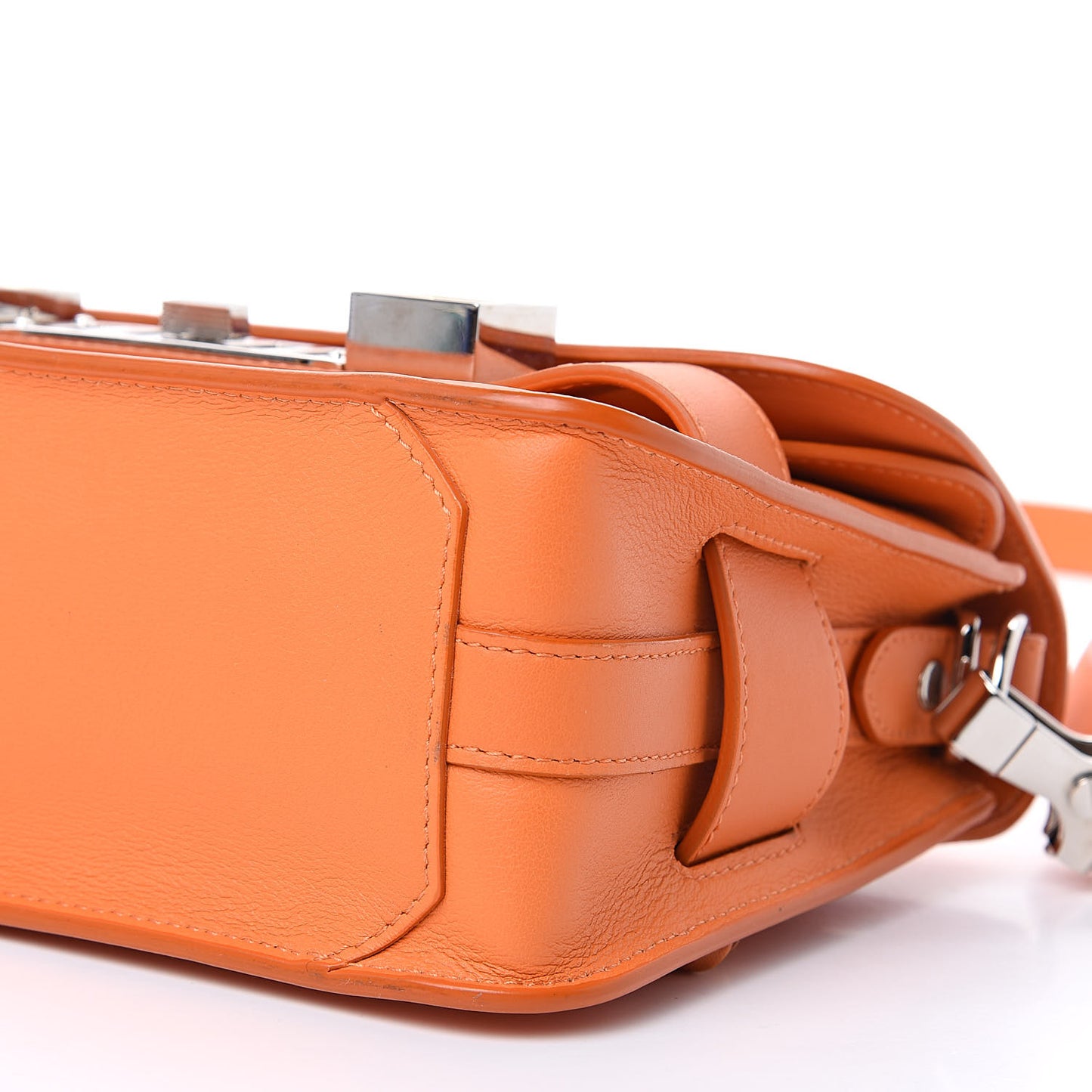 Smooth Calfskin Mini PS11 Classic Shoulder Bag Orange