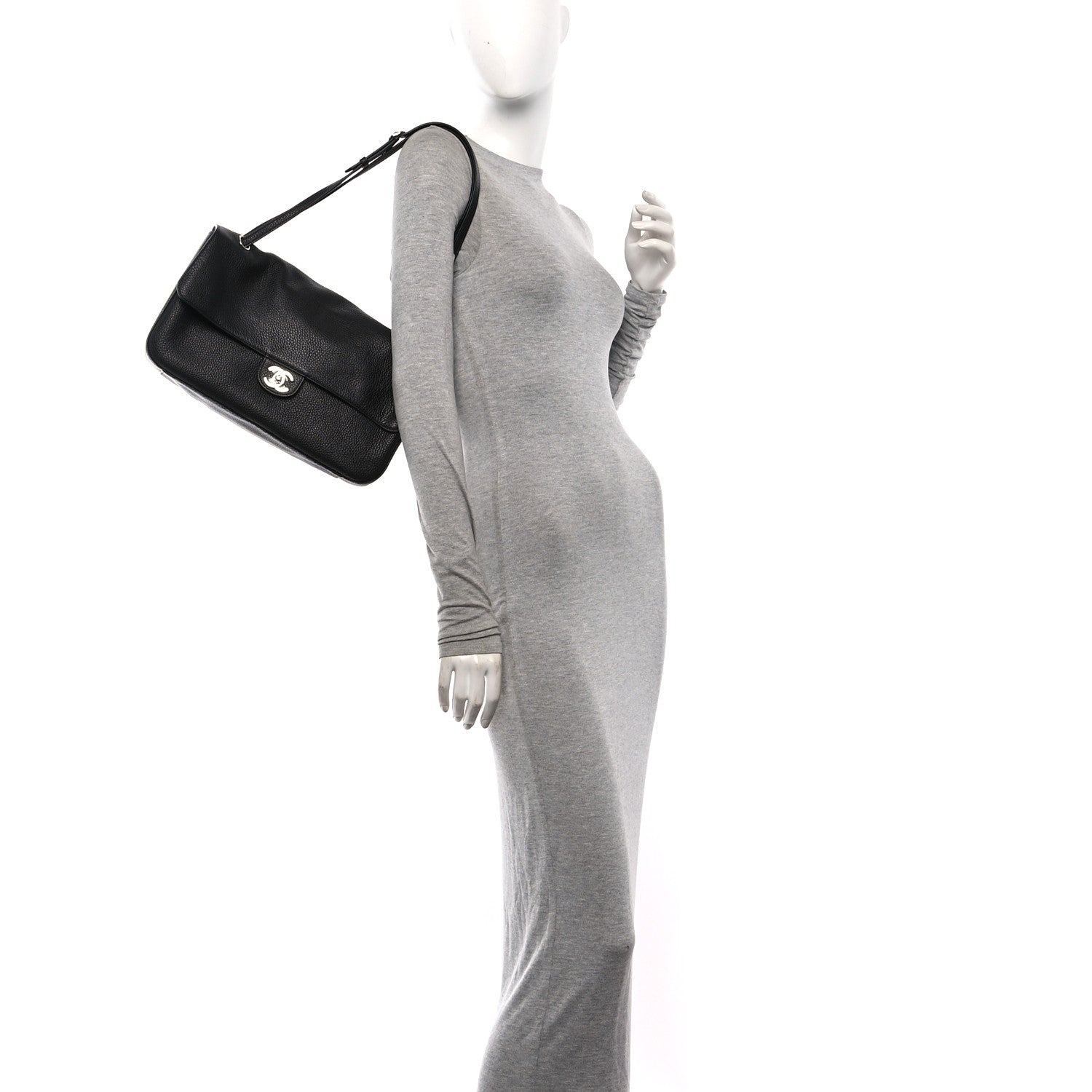 Chanel Grained Calfskin Small Souplissimo Maxi Flap Black 2 of 10