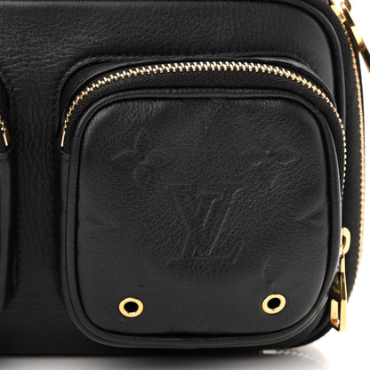 Louis Vuitton Calfskin Monogram Embossed Utility Bag Black 7 of 9