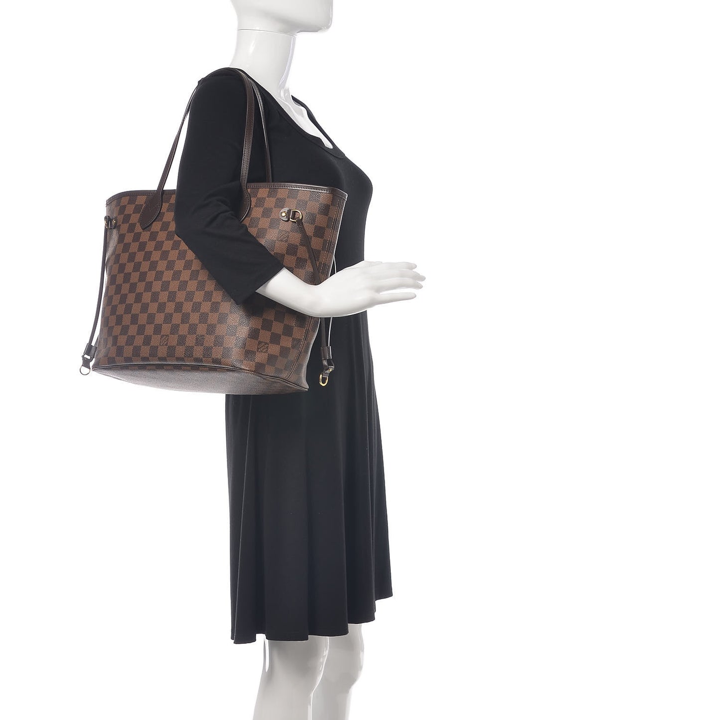 Damier Ebene Neo Neverfull MM Rose Ballerine