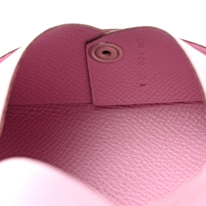 Hermes Epsom Calvi Duo Card Case Mauve Sylvestre 5 of 9