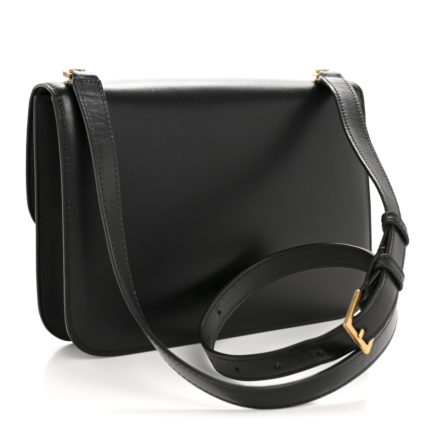 Saint Laurent Smooth Calfskin Carre Satchel Black 3 of 11