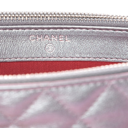 Chanel Iridescent Lambskin Calfskin Quilted Small Gabrielle Clutch With Chain Light Purple 6 of 12