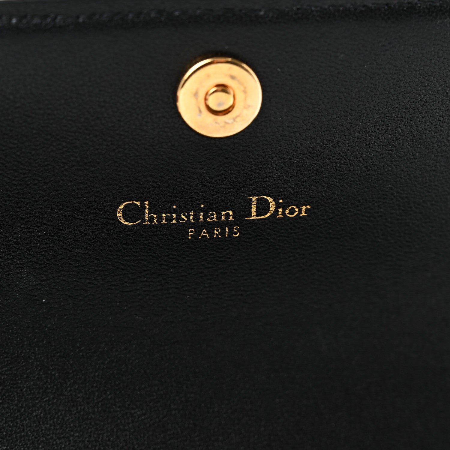 Christian Dior Supple Calfskin Cannage Caro Wallet Black 6 of 9