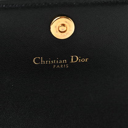 Christian Dior Supple Calfskin Cannage Caro Wallet Black 6 of 9