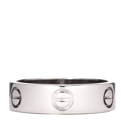Cartier 18K White Gold 5.5mm LOVE Ring 56 7.5 3 of 5