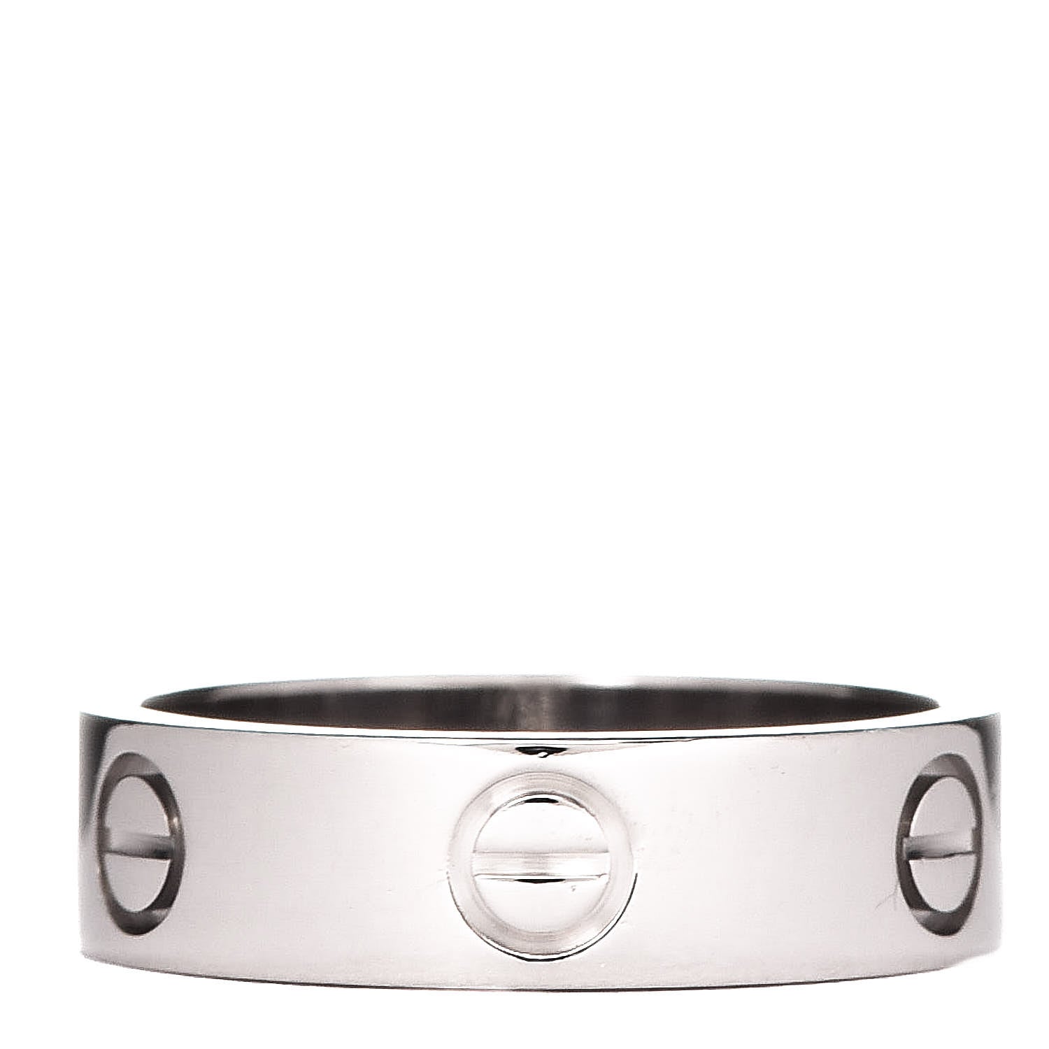 Cartier 18K White Gold 5.5mm LOVE Ring 56 7.5 3 of 5