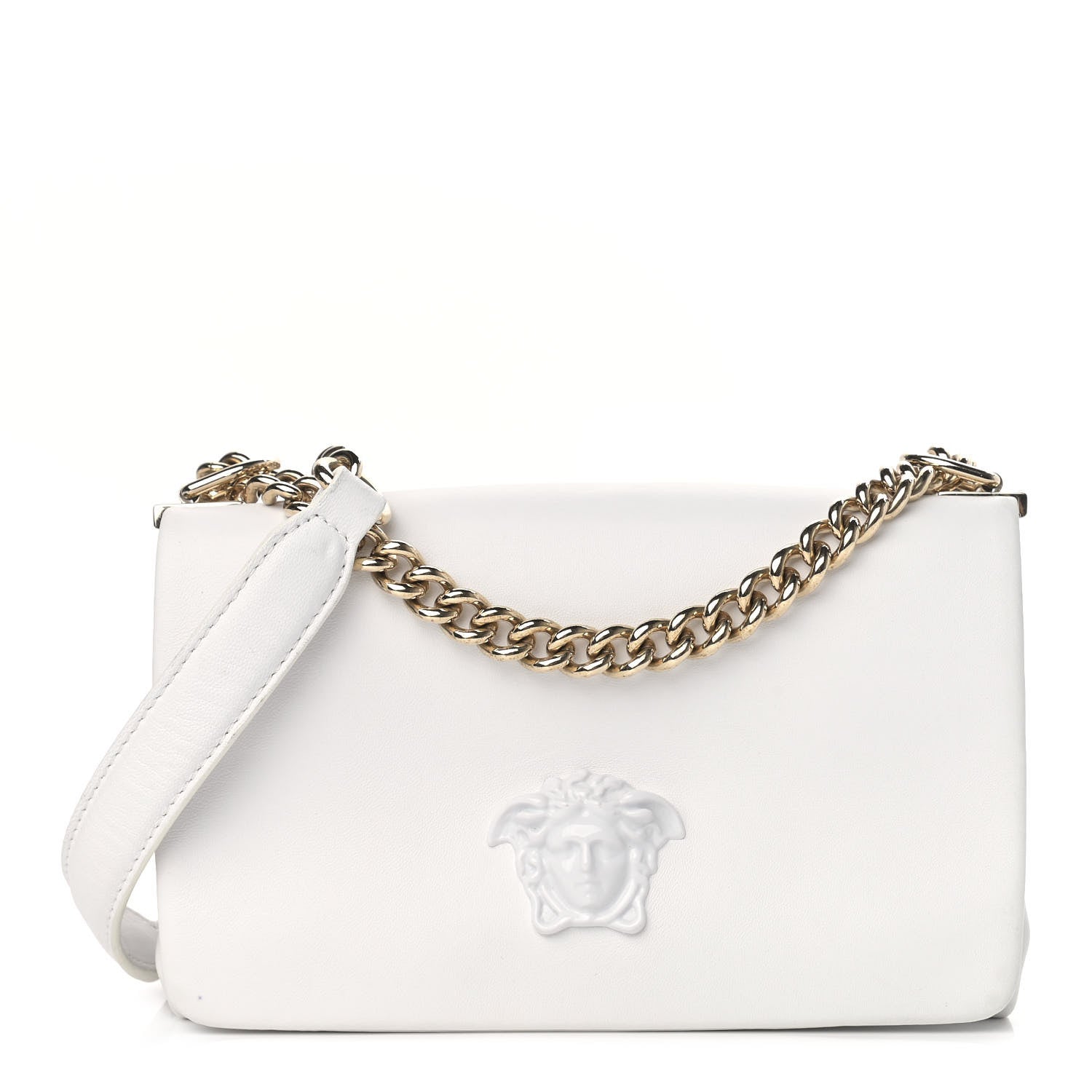 Versace Nappa Palazzo Sultan Shoulder Bag White 1 of 11