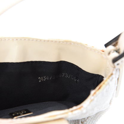 Fendi Beaded Mini Half Moon Baguette White 11 of 11