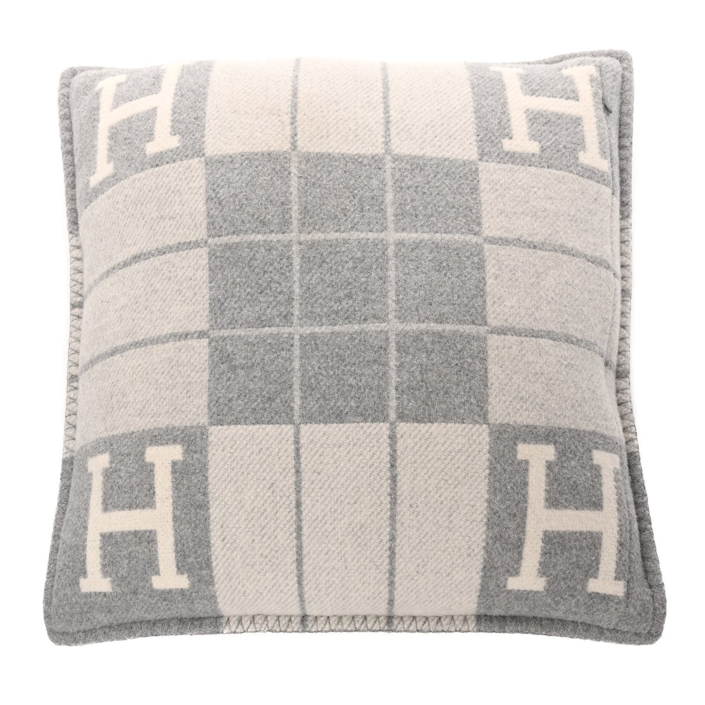 Wool Cashmere Avalon III Pillow PM Ecru Gris Clair