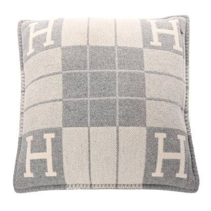 Hermes Wool Cashmere Avalon III Pillow PM Ecru Gris Clair 2 of 4