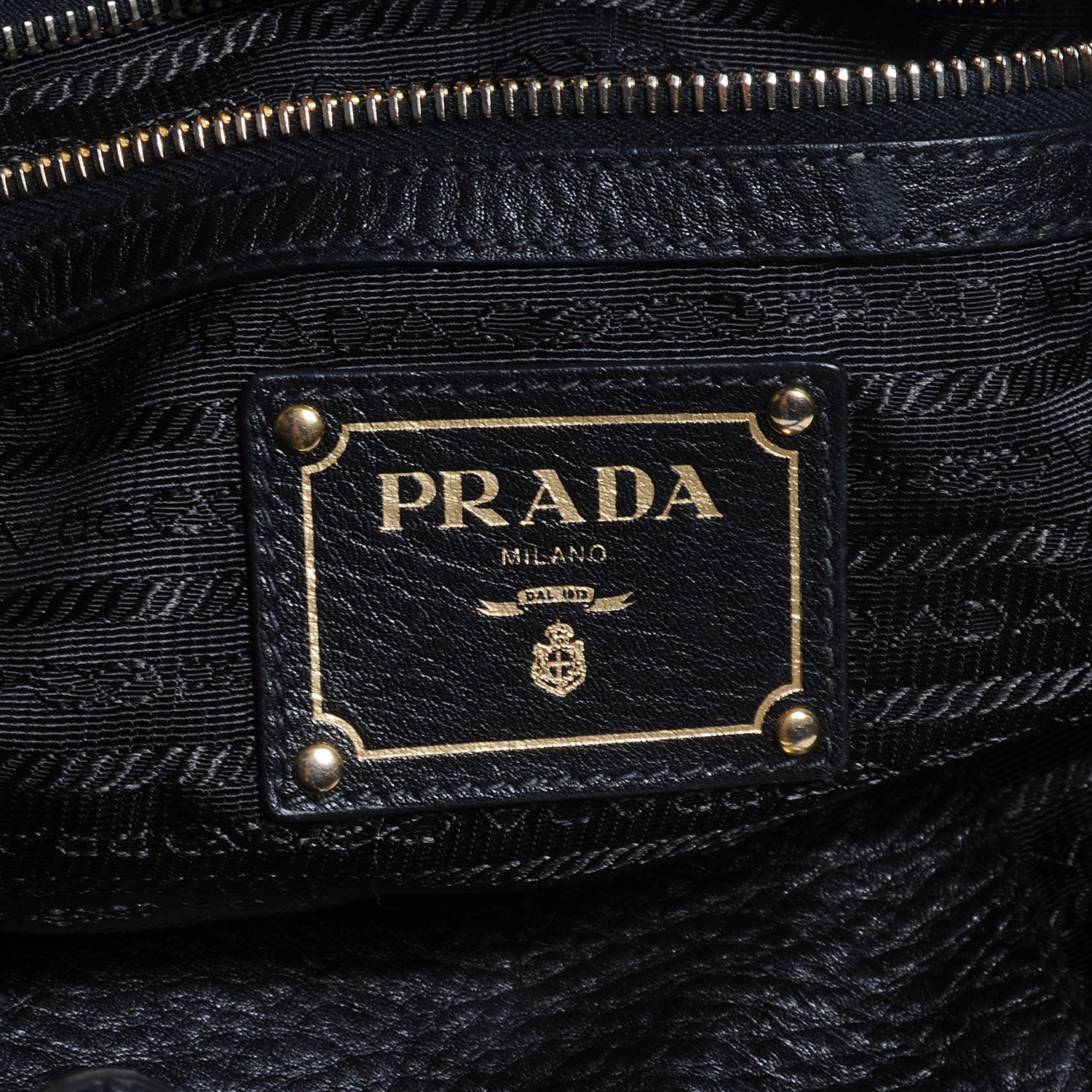 Prada Vitello Daino Side Zip Pocket Hobo Black 6 of 10