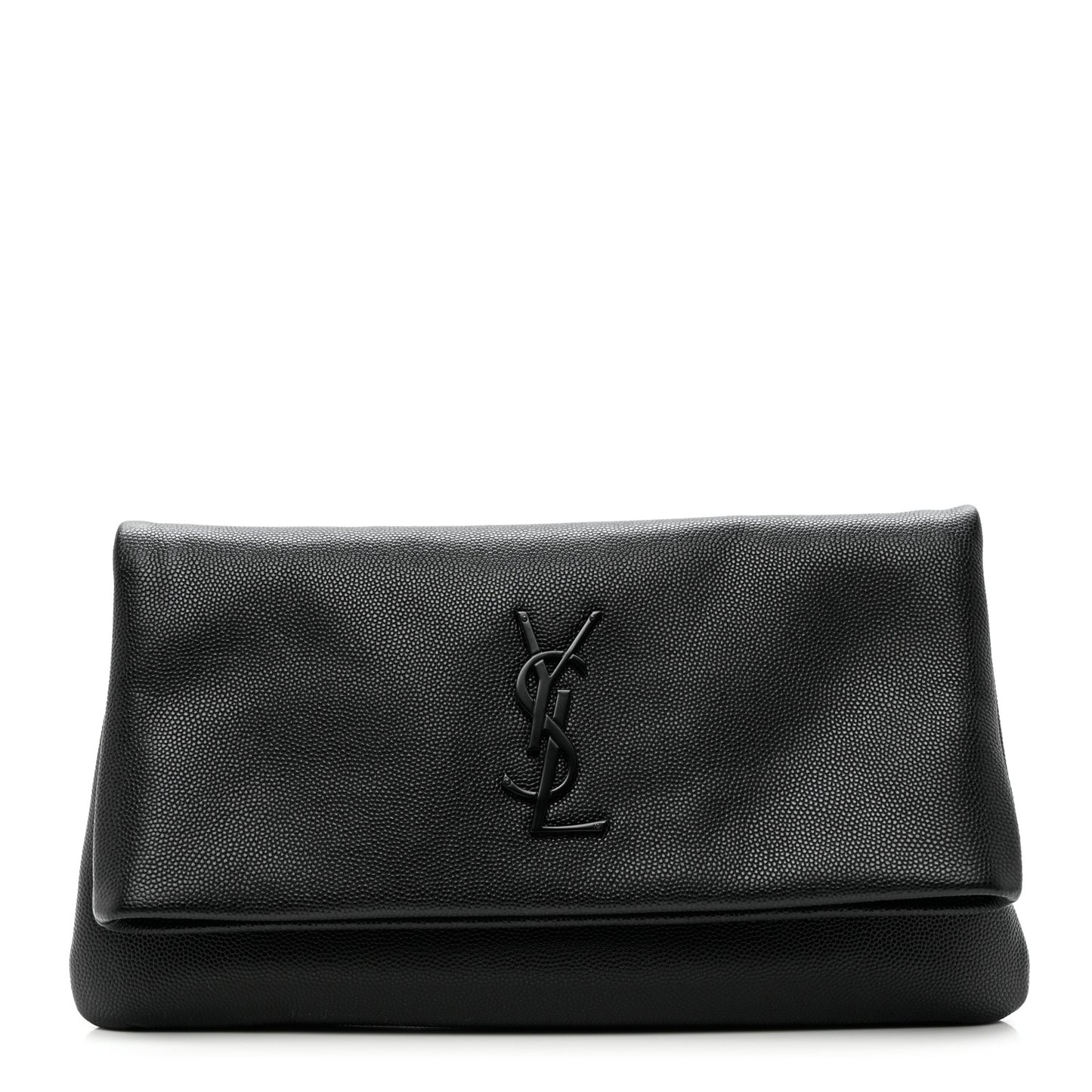Grain De Poudre West Hollywood Monogram Fold Over Clutch Black