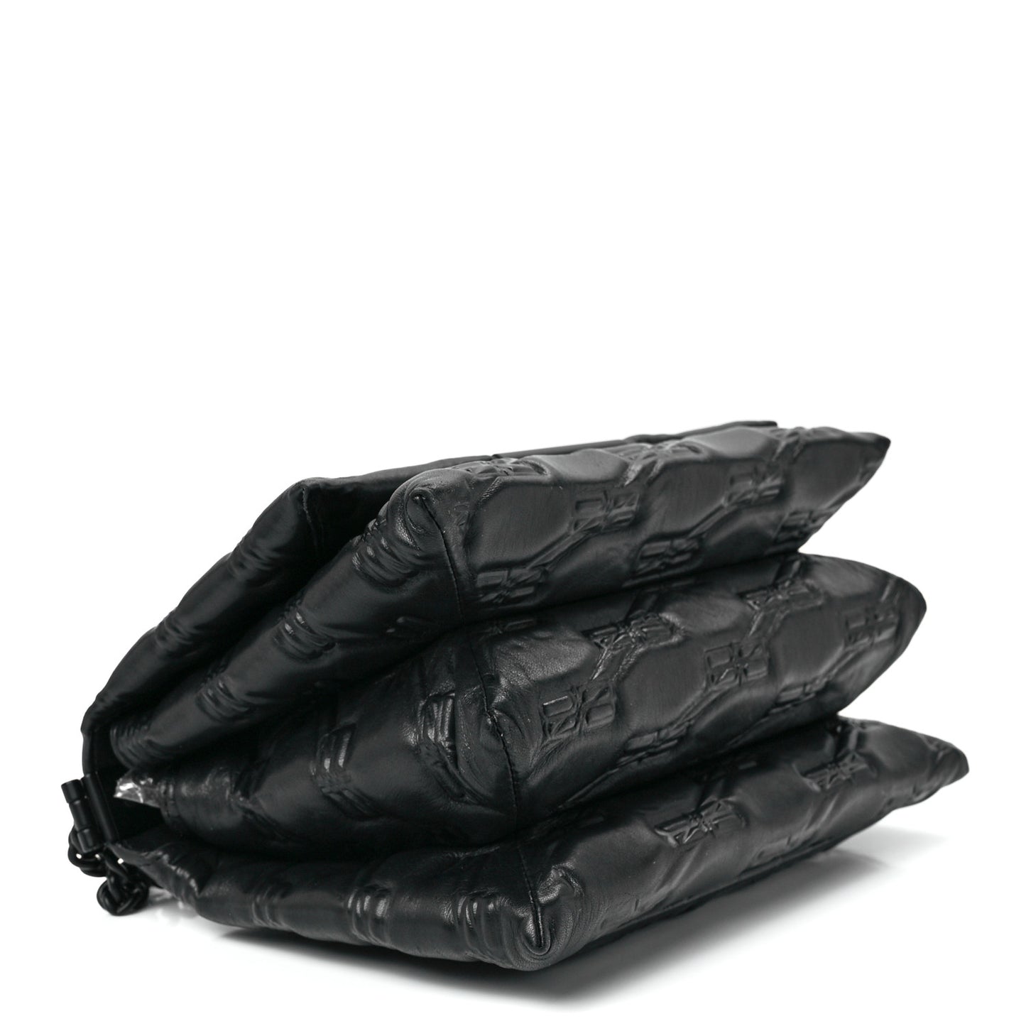 Nappa BB Monogram Embossed Medium Triplet Bag Black