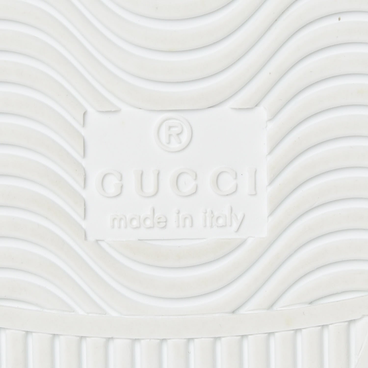 Gucci Miro Soft Calfskin Interlocking G Womens New Ace Sneakers 36.5 White Red Flame Green 8 of 10