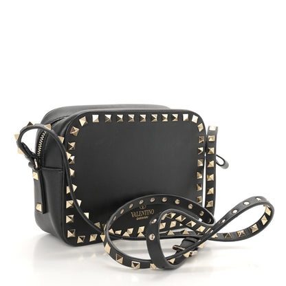 Valentino Garavani Calfskin Rockstud Camera Crossbody Bag Black 3 of 11