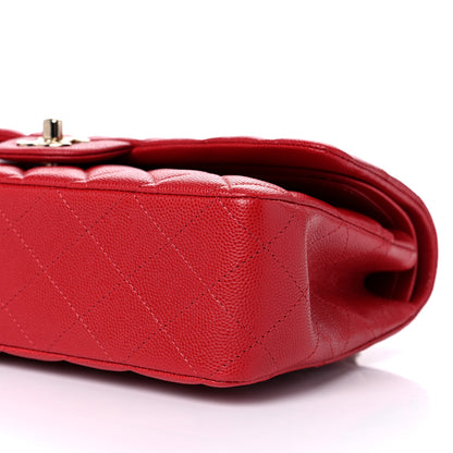 Chanel Caviar Quilted Medium Double Flap Red 9 of 10