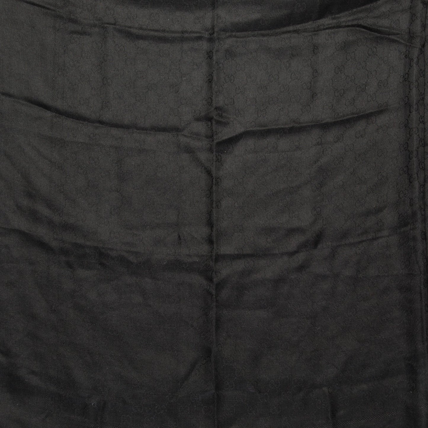 Wool Silk GG Monogram GGNat Scarf Black