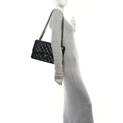 Chanel Lambskin Quilted Jumbo Double Flap Black 2 of 12
