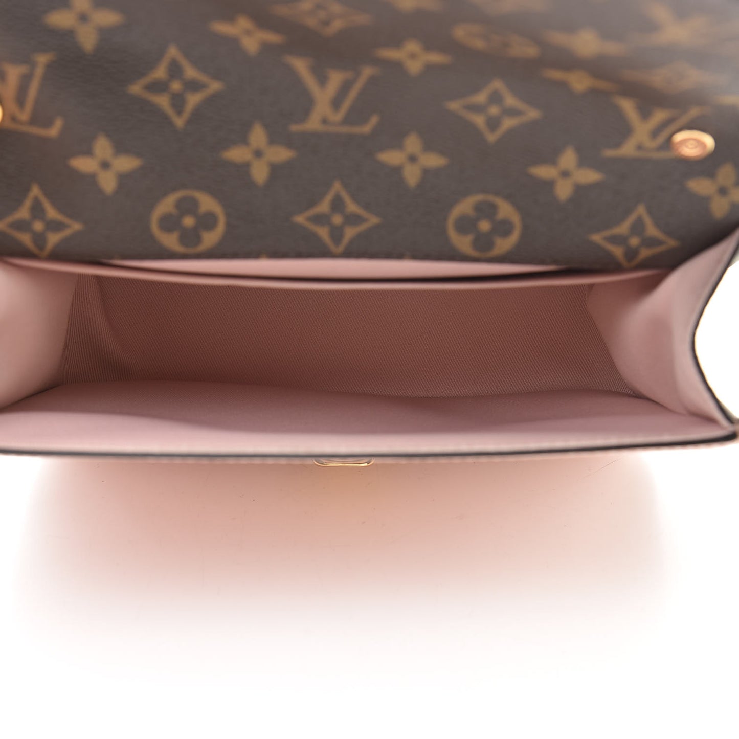Patent Calfskin Monogram Cherrywood BB Rose Ballerine