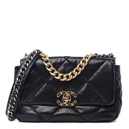 Chanel Goatskin Quilted Medium Chanel 19 Flap Black 1 of 4