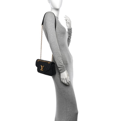 Louis Vuitton Calfskin LV New Wave Chain Bag Black 2 of 10